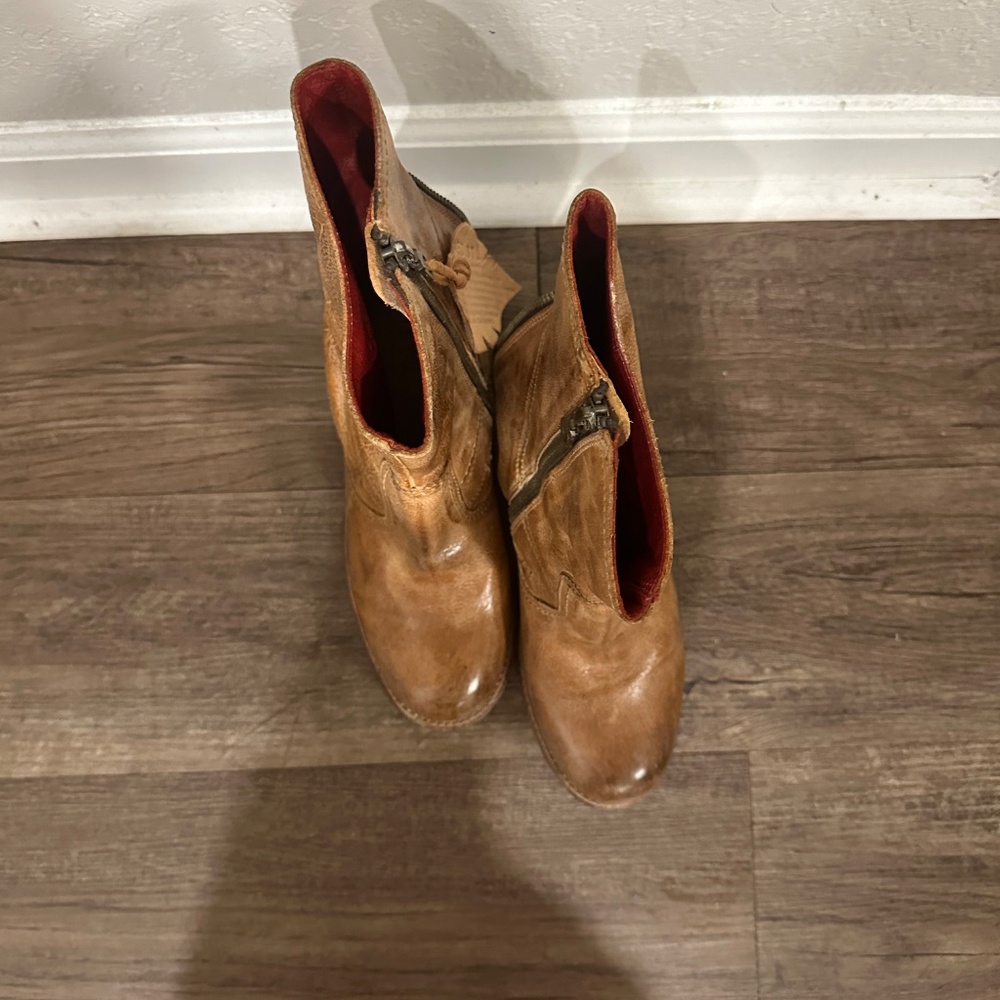 BedStu Leather Tan Boots (Size 8) Steampunk, Victorian Cowgirl - Picture 4 of 8